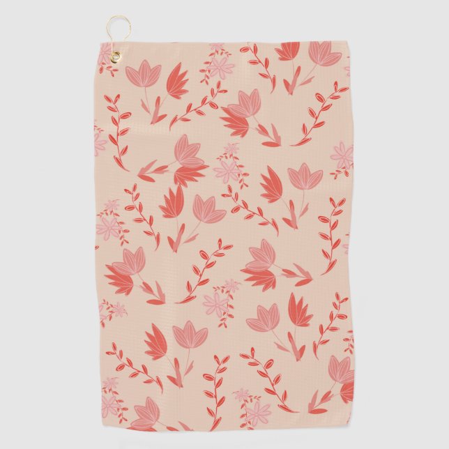 Serviette De Golf Fleurs (Devant)