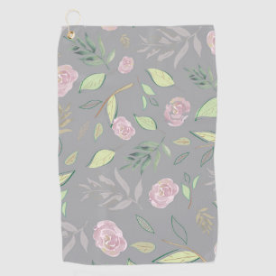 Serviette De Golf Fleurs aquarelles festives 2