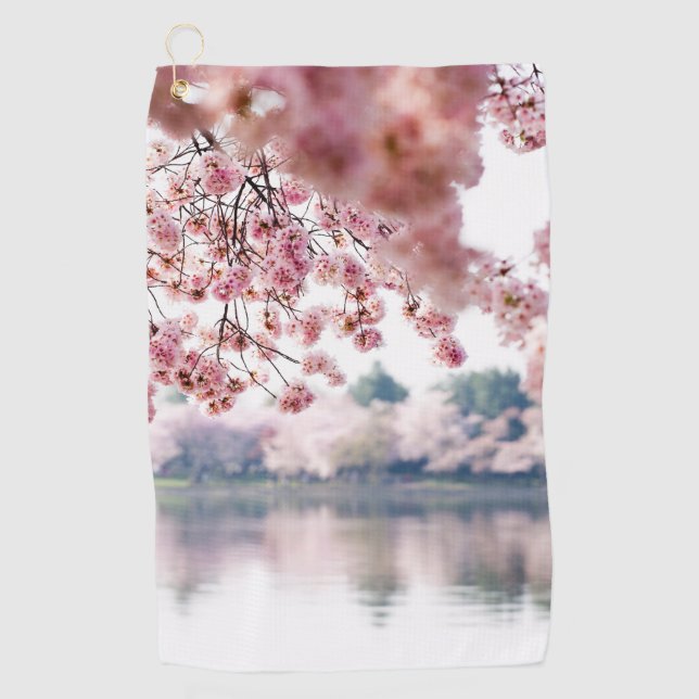 Serviette De Golf Fleurs de cerisiers (Devant)