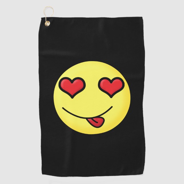 Serviette De Golf flirter emoji (Devant)