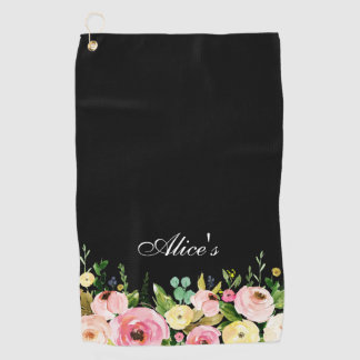 Serviette de golf florale