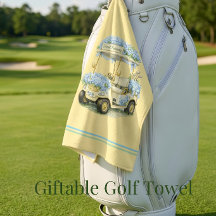 Serviette de golf florale Hydrangea, cadeau pour f