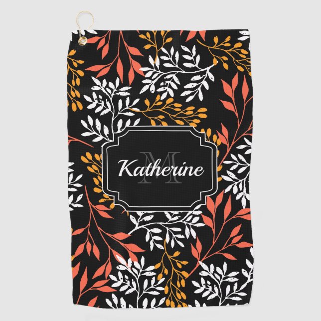 Serviette De Golf Flore rétro (Devant)