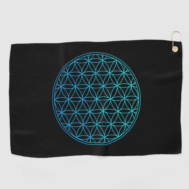 Serviette De Golf flower of life sacred geometry  (Horizontal)