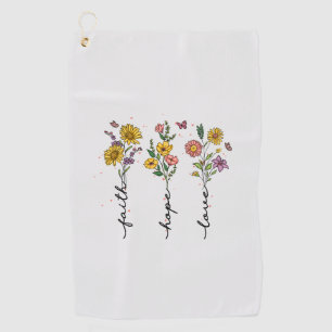 Serviette De Golf Foi-Espoir-Amour