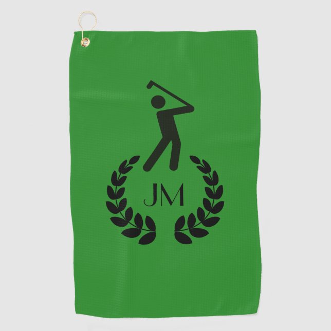 Serviette De Golf Forest Green personnalisé par coutume (Devant)