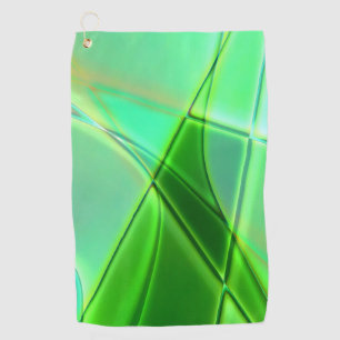 Serviette De Golf Formes géométriques vertes courbes avec contours p