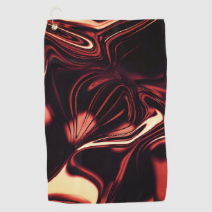 Serviette De Golf Formes tordues en rouge qui ressemblent à du métal