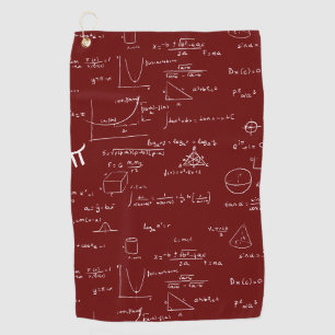 Serviette De Golf Formules Équations Mathématiques Marron 
