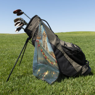 Serviette De Golf Français Setter Christmas Festive Voyage