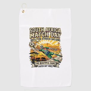Serviette De Golf Frappeur de squelette de jour de match d'Afrique d