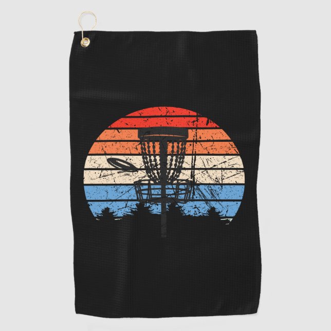 Serviette De Golf Frisbee Golf Disque Golf Rétro (Devant)