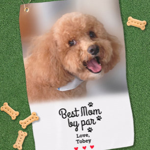 Serviette De Golf Fun Best Dog Mom By Par Par Nom Photo Patrouilles 