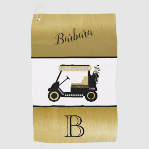 Serviette De Golf Fun Glam Golf Panier Monogramme Nom