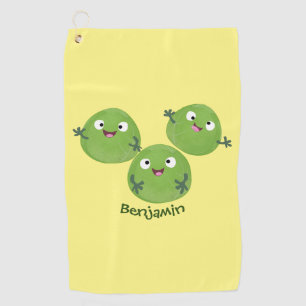 Serviette De Golf Funny Brussels sprouts légumes caricature