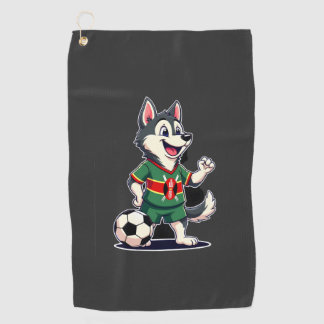 Serviette De Golf Funny Dabbing Husky Dog Kenya Football - Kenyan Fl