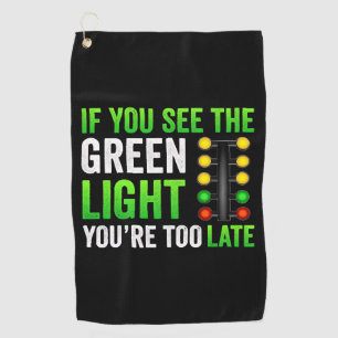 Serviette De Golf Funny Drag Racing Christmas Tree Drag Racer