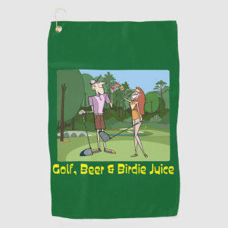 Serviette De Golf Funny Golf, bière et jus de Birdie