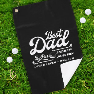 Serviette De Golf Funny Golfer meilleur papa par pair Nom du monog