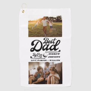Serviette De Golf Funny Golfer meilleur papa par par photo   Nom du 