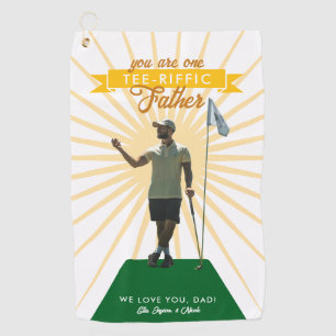 Serviette De Golf Funny Photo Tee-riffic Fête des pères