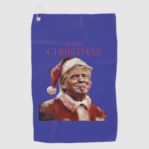 Serviette De Golf Funny Trump Santa Claus Carte de Noël