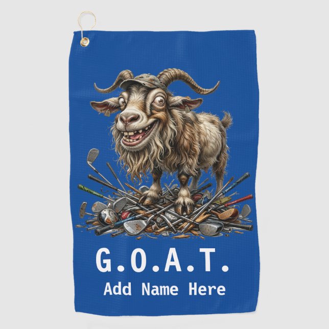 Serviette De Golf G.O.A.T. personnalisé (Devant)