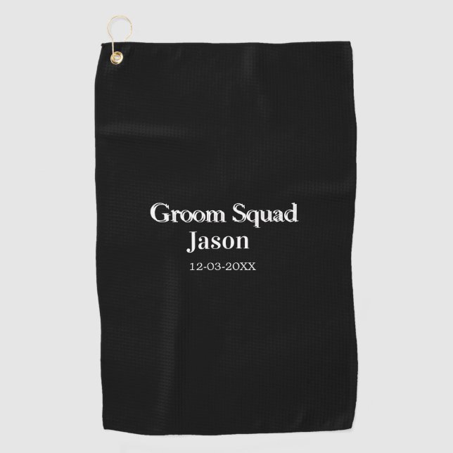 Serviette De Golf garçon d'honneur enterrement de vie de jeune fille (Devant)