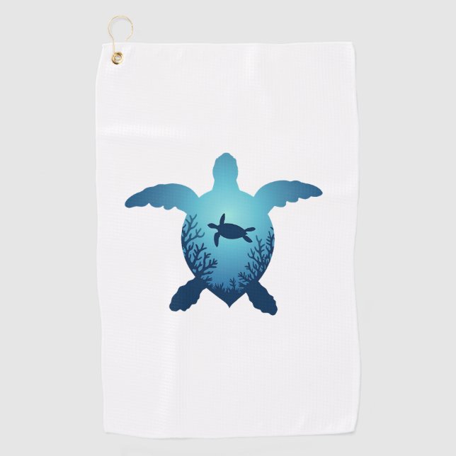 Serviette De Golf Gardez Le Plastique De Mer Gratuit Économisez Les  (Devant)