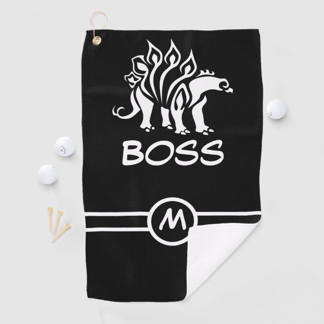 Serviette De Golf Ghost White Stegosaurus Spirit Dinosaur (En situation)