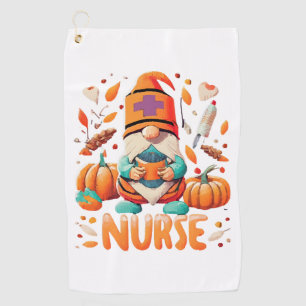 Serviette De Golf Gnomes Infirmière de Thanksgiving Fall Scruter