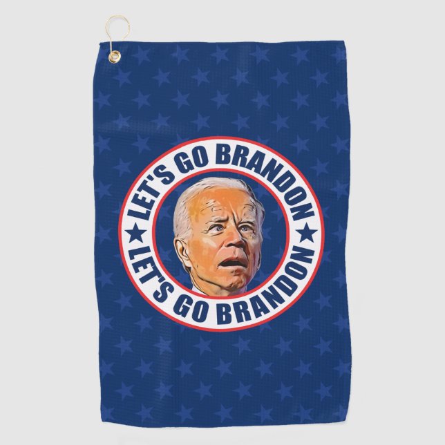 Serviette De Golf Go Brandon drôle anti Biden Pro trump (Devant)