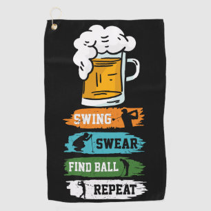 Serviette De Golf Golf Citation Drôle Swing Jurer Trouver Balle