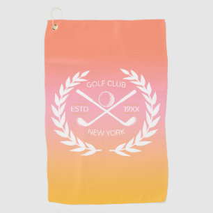 Serviette De Golf Golf Club Gold personnalisé Élégant minimaliste mo