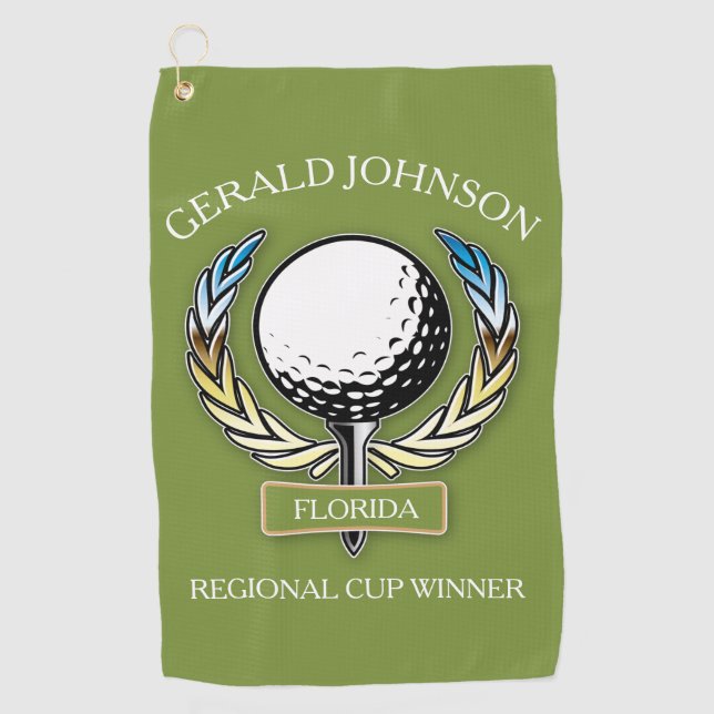 Serviette De Golf Golf Design Monogram Modèle Golf Towne (Devant)