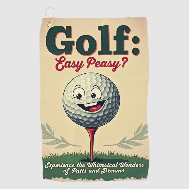 Serviette De Golf Golf : Easy Peasy ? (Devant)