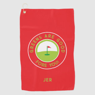 Serviette De Golf Golf Greens Fore Golfer Humour Funny Custom Red