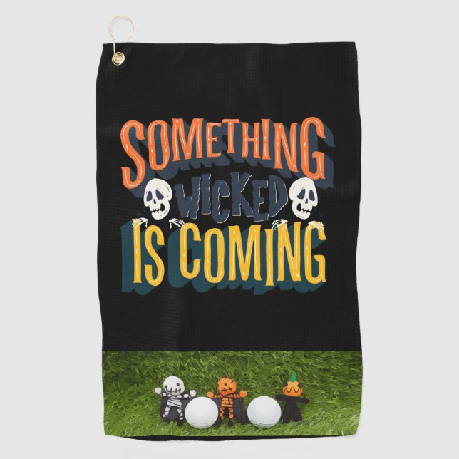 Serviette De Golf Golf Halloween avec monstre et balle de golf Golf  (Devant)