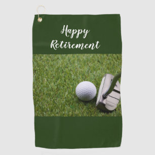 Serviette De Golf Golf Happy Retirement Golf Ball and Putter