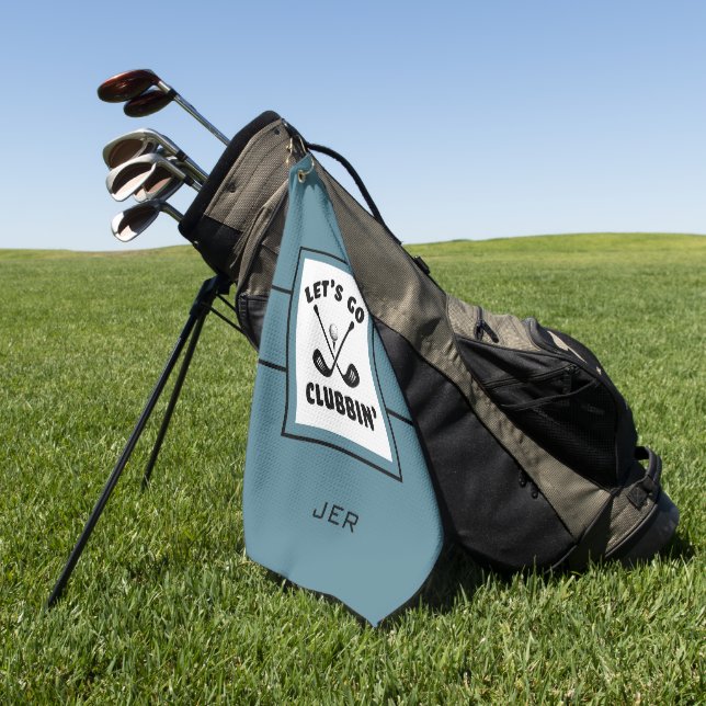 Serviette De Golf Golf Monogramme Pro Sports Turquoise Noir (Vert)