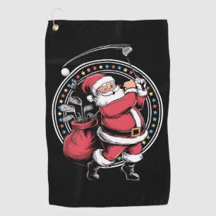 Serviette De Golf Golf Oh Noël Père Noël Vintage Golfer Golfi