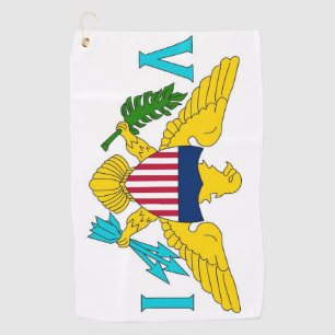 Serviette De Golf Golf Serviette avec drapeau des Îles Vierges