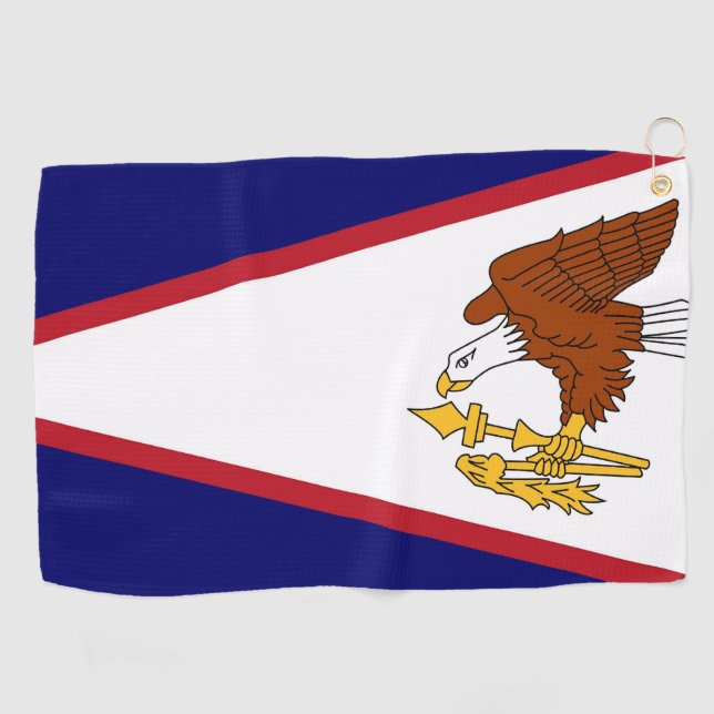 Serviette De Golf Golf Serviette avec drapeau des Samoa américaines, (Horizontal)