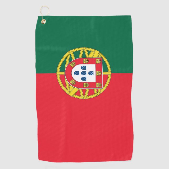 Serviette De Golf Golf Serviette avec drapeau du Portugal (Devant)