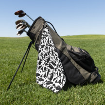 Golf Silhouette Motif Classic Noir & Blanc