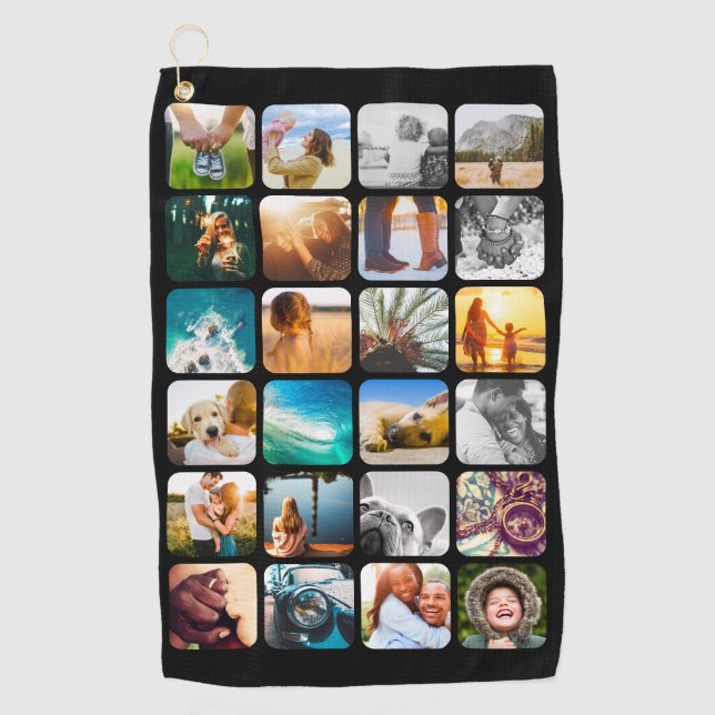 Serviette De Golf Golf Towel 24 Photo Modèle arrondi (Devant)