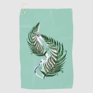 Serviette De Golf Golf Towel Aotearoa NZ Country Fern Design