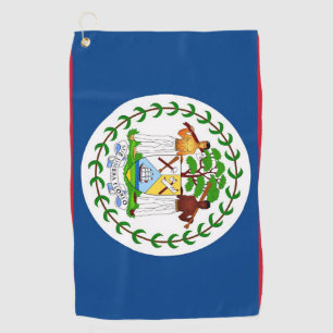 Serviette De Golf Golf Towel avec drapeau de Belize