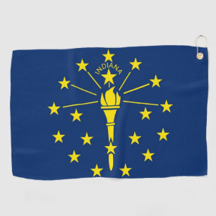 Serviette De Golf Golf Towel avec drapeau de l'Indiana, USA