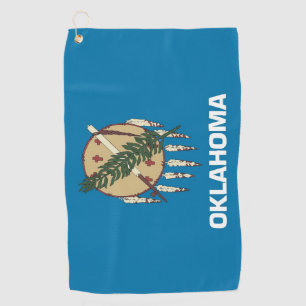 Serviette De Golf Golf Towel avec drapeau de l'Oklahoma, États-Unis
